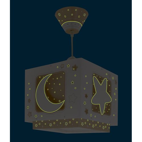 Lustre Et Lampe Suspension Enfant Moonlight Lune Et Étoiles Beige