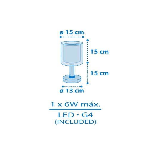 Lampe De Chevet Veilleuse LED Pour Enfants Baby Teddy Oursons Bleu