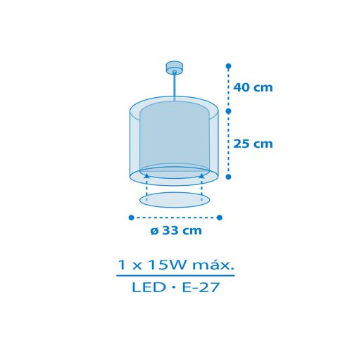 Lustre Et Lampe Suspension Pour Enfants Baby Teddy Bleu Ours