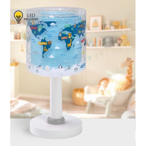 Lampe De Chevet Veilleuse LED Pour Enfants Kids World Carte Du Monde