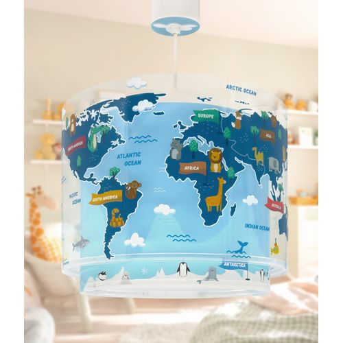 Lustre Et Lampe Suspension Pour Enfants Kids World Carte Du Monde