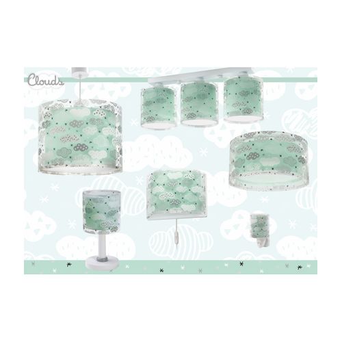 Lampe Suspension Enfant Clouds Nuages Vert