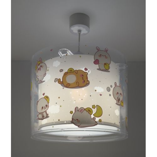 Lustre Et Lampe Suspension Pour Enfants Kawaii Friends Gris Animaux