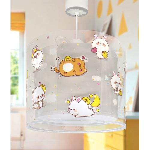 Lustre Et Lampe Suspension Pour Enfants Kawaii Friends Gris Animaux