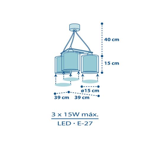 Suspension Pour Enfants à 3 Lampes Police Et Pompiers