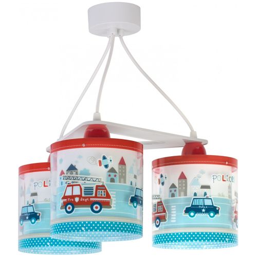 Suspension Pour Enfants à 3 Lampes Police Et Pompiers