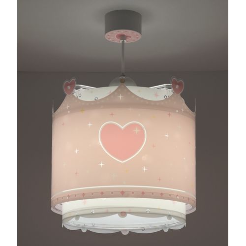 Lustre Et Lampe Suspension Enfant Little Queen Couronne Et Coeurs