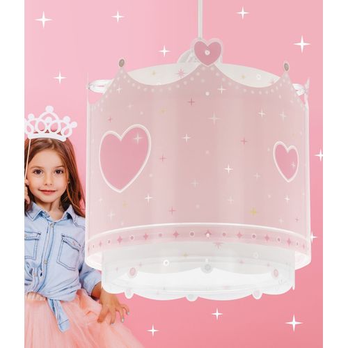 Lustre Et Lampe Suspension Enfant Little Queen Couronne Et Coeurs