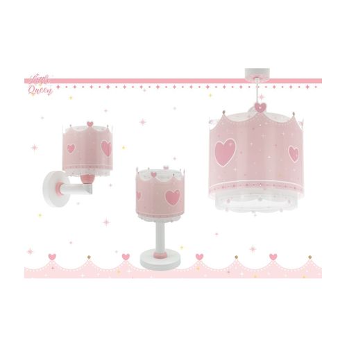 Lustre Et Lampe Suspension Enfant Little Queen Couronne Et Coeurs