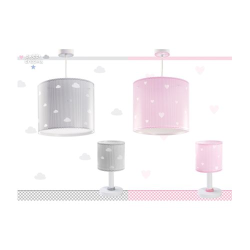 Lustre Et Lampe Suspension Enfant Sweet Dreams Coeurs Rose