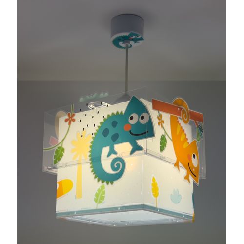 Lustre Et Lampe Suspension Enfant Happy Jungle Caméléon Animaux
