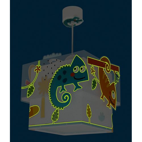 Lustre Et Lampe Suspension Enfant Happy Jungle Caméléon Animaux