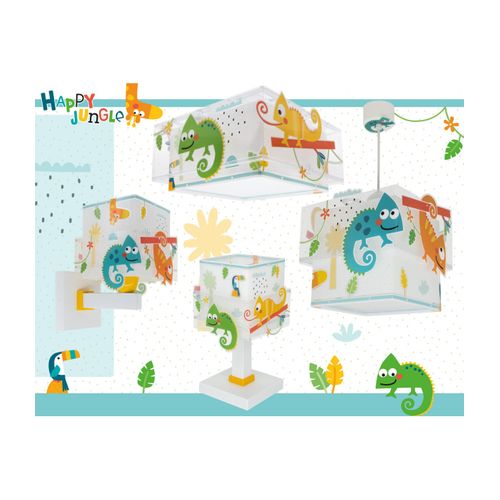 Lustre Et Lampe Suspension Enfant Happy Jungle Caméléon Animaux
