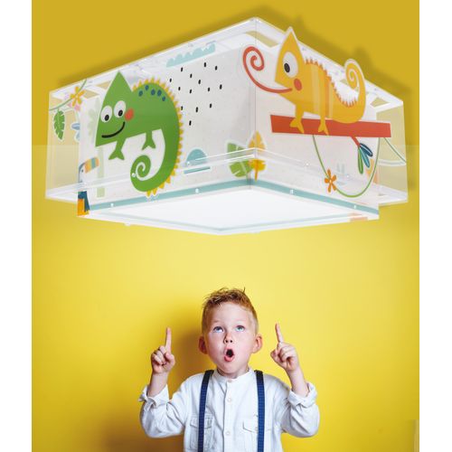 Plafonnier Pour Enfant Happy Jungle Caméléon Animaux