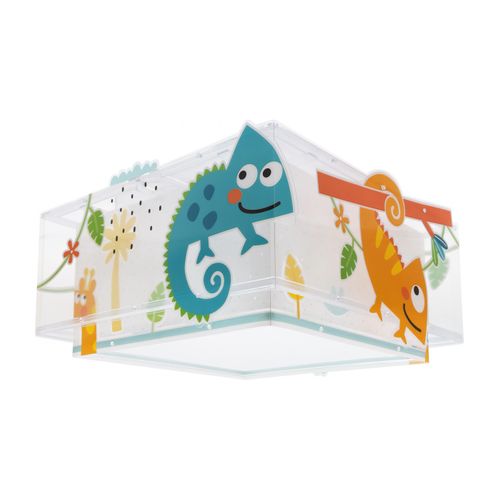 Plafonnier Pour Enfant Happy Jungle Caméléon Animaux