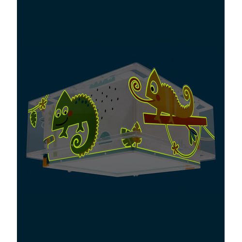 Plafonnier Pour Enfant Happy Jungle Caméléon Animaux