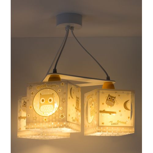 Suspension Pour Enfants à 3 Lampes Good Night Hibou