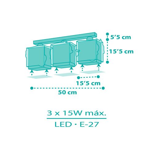 Plafonnier Enfant 3 Lumières Mermaids Sirènes