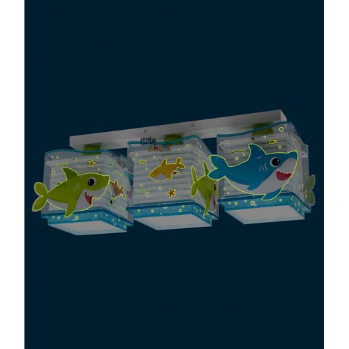 Plafonnier Enfant 3 Lumières Little Shark Petit Requin