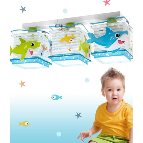 Plafonnier Enfant 3 Lumières Little Shark Petit Requin