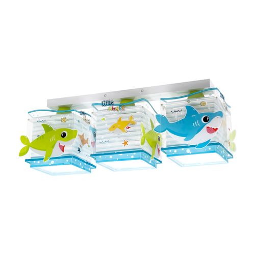 Plafonnier Enfant 3 Lumières Little Shark Petit Requin