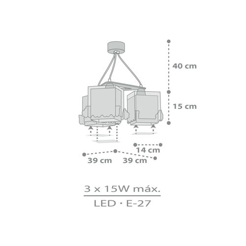 Suspension Pour Enfants à 3 Lampes The Night Train Former