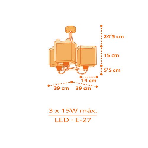 Suspension Pour Enfants à 3 Lampes Little Tiger Petit Tigre