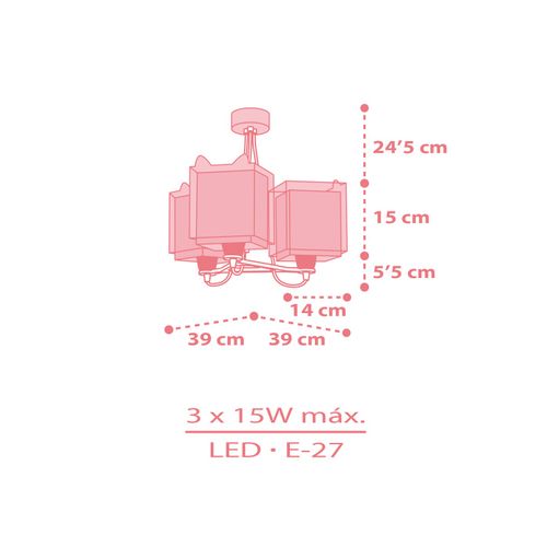 Suspension Pour Enfants à 3 Lampes Little Fox Petit Renarde