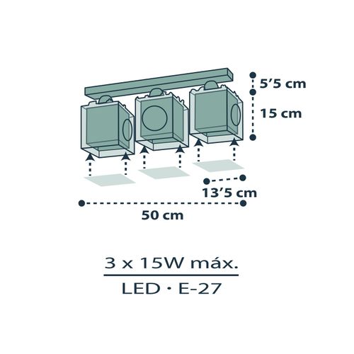 Plafonnier à 3 Lampes Pour Enfants The Pirates