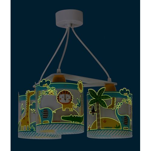 Suspension Pour Enfants à 3 Lampes Little Jungle Animaux De La Jungle