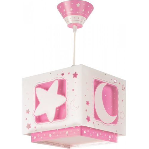 Lustre Et Lampe Suspension Enfant Moonlight Lune Et Étoiles Rose