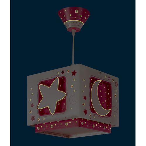 Lustre Et Lampe Suspension Enfant Moonlight Lune Et Étoiles Rose