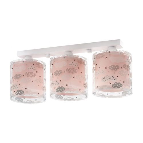 Plafonnier Pour Enfants à 3 Lampes Clouds Nuages Rose