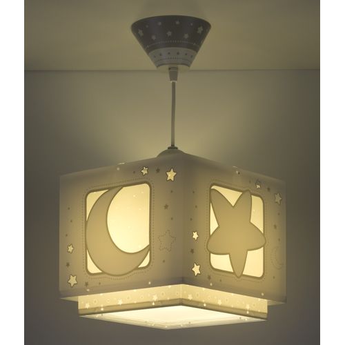 Lustre Et Lampe Suspension Enfant Moonlight Lune Et Étoiles Gris