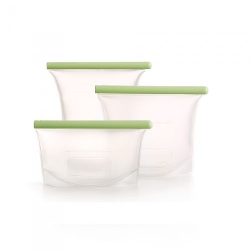 Kit De 3 Sacs En  Silicone Réutilisables 0.5, 1 Et 1.5 Litre