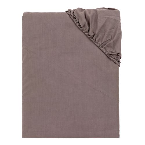 Drap-housse Élastique 100 % Coton Respirant Gris 135x190/200cm