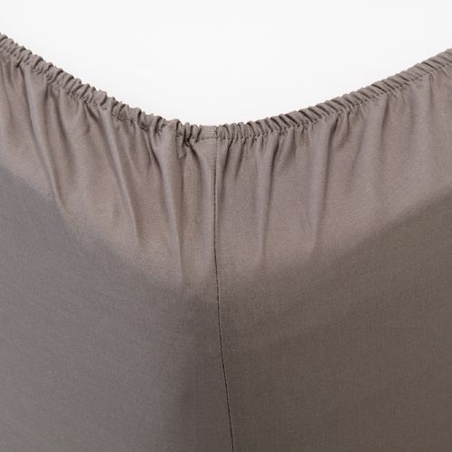 Drap-housse Élastique 100 % Coton Respirant Gris 135x190/200cm