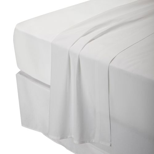 Parure De Lit 135x190cm- Pikolin Home- 100% Coton- 4 Pièces- Blanc