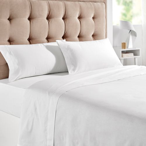 Parure De Lit 135x190cm- Pikolin Home- 100% Coton- 4 Pièces- Blanc