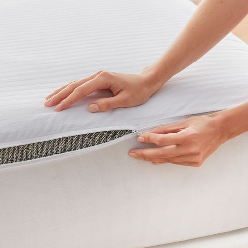 Housse De Matelas 150x196cm- Pikolin Home- 100% Coton- Fermeture Éclair En L