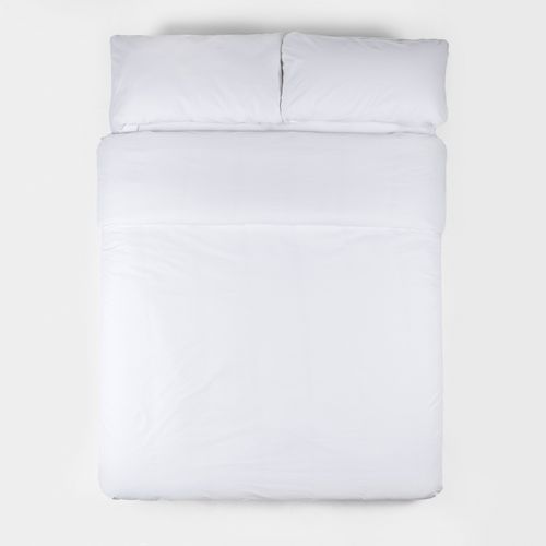 Housse De Couette Et Oreiller 90x190cm- Pikolin Home- Coton -blanc