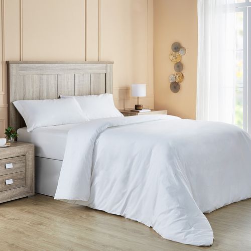 Housse De Couette Et Oreiller 135x190cm- Pikolin Home- Coton -blanc