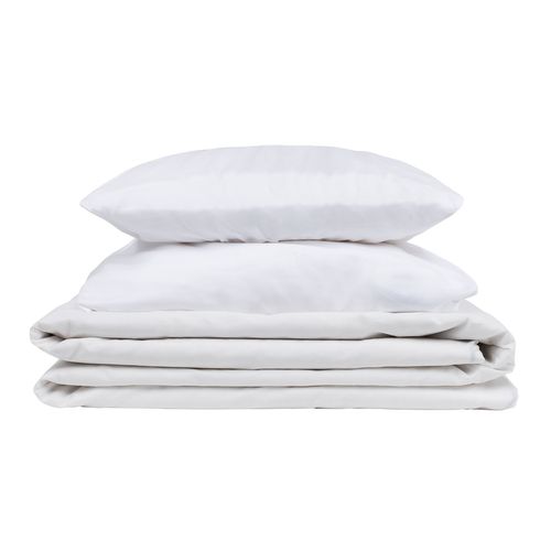 Housse De Couette Et Oreiller 150x190cm- Pikolin Home- Coton -blanc