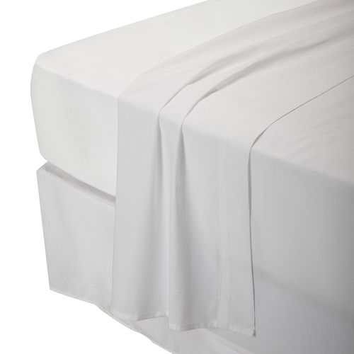 Parure De Lit 80x190cm- Pikolin Home- 100% Coton- 4 Pièces- Blanc