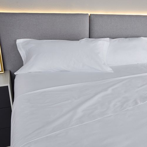 Parure De Draps 150x200cm - Pikolin Home - Coton - 300 Fils - Blanc