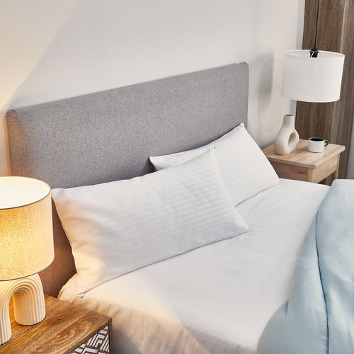 Taie D'oreiller 100% Coton Rayé, Extra Douce - Pack De 2 - 70 X 45 Cm