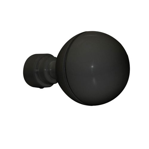 Lot 2 Embouts De Tringle "sphère Unie" - Diam. 20 Mm - Noir