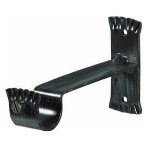 Support Mural En Fer Forgé Noir Diam 28mm - 145 Mm - Noir