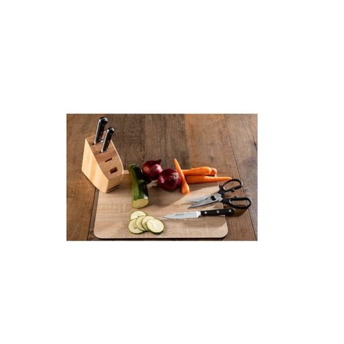 Bloc De 3 Couteaux + 1 Ciseaux En Acier Inoxydable - 228700