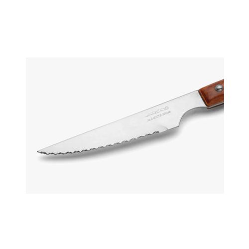 Coffret 6 Couteaux Steak Lame Crantée Bois - 377600